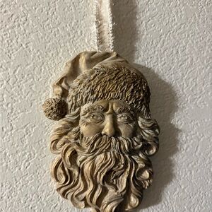 Gold Santa Claus Holiday Ornament